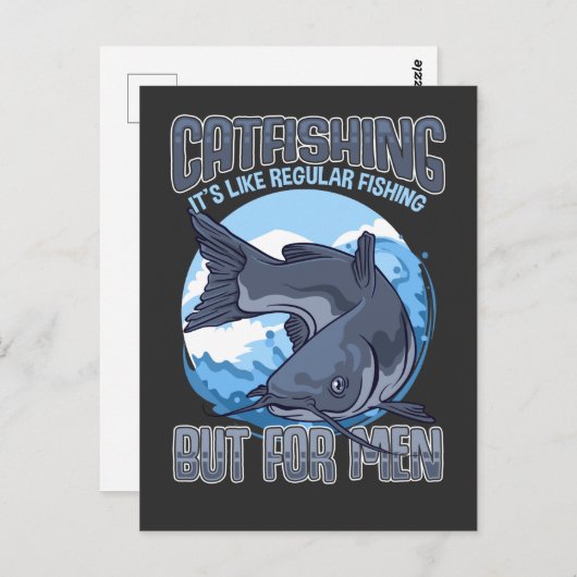 Funny Catfish Father Fishermen Humor Briefkaart (Voorkant / Achterkant)