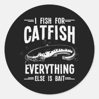 Funny Catfishing Catfish Vist Hunter Ronde Sticker