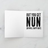 FUNNY CATHOLIC NUN BIRTHDAY KAART KAARTEN (Binnen)
