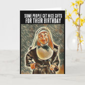 FUNNY CATHOLIC NUN BIRTHDAY KAART KAARTEN (Gele Bloem)