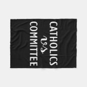 Funny Catholics Vs Committees Fleece Deken (Voorkant (Horizontaal))