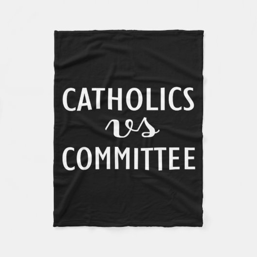 Funny Catholics Vs Committees Fleece Deken (Voorkant)