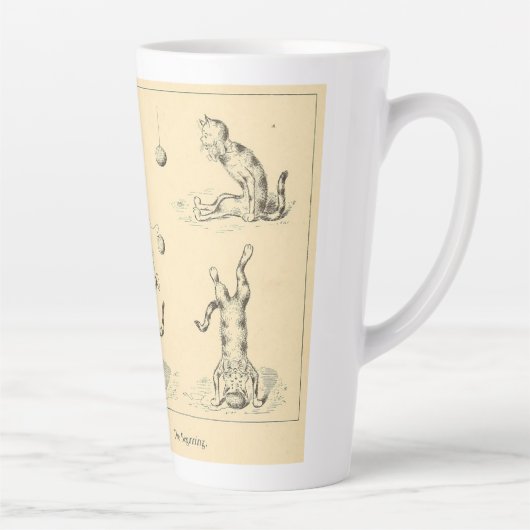 Funny Catnip Cat Latte Mok (Rechts)