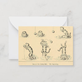 Funny Catnip Cat Notitiekaartje