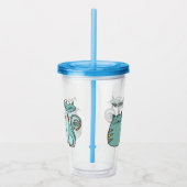 Funny Cats aangepaste naam tumblers Acryl Drinkbeker (Rechts)