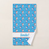 Funny Cats and Cute Butterflies Pattern Bad Handdoek (Handdoek)