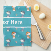 Funny Cats and Cute Butterflies Pattern Theedoek (Quarter Fold)