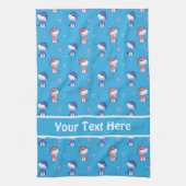 Funny Cats and Cute Butterflies Pattern Theedoek (Verticaal)