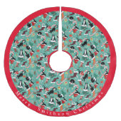 Funny Cats and KerstStockings Kerstboom Rok (Voorkant)