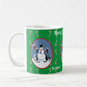 Funny Cats and Snowman Tale Personalized Koffiemok (Links)