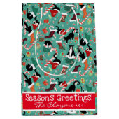 Funny Cats and Stockings Custom Medium Gift Bag Medium Cadeauzakje (Voorkant)