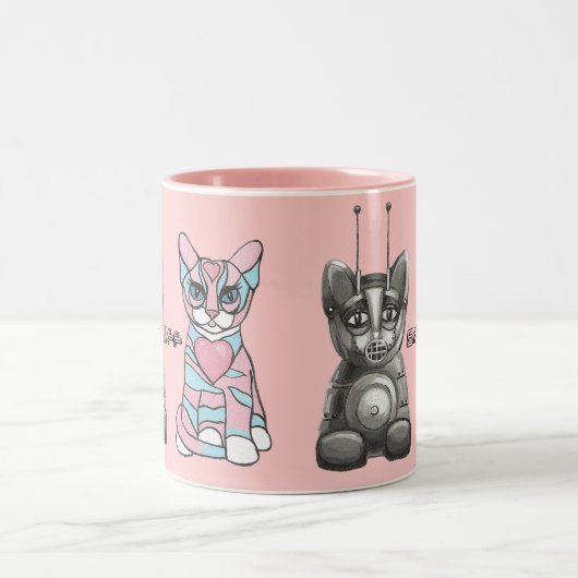 Funny Cats Best Friends Forever Mok (Center)