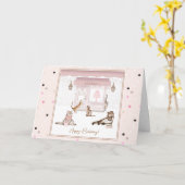 Funny Cats bij een bakkerij-verjaardagskaart Kaart (Gele Bloem)