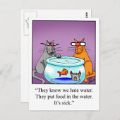 Funny Cats Cartoon cadeau! Briefkaart (Voorkant / Achterkant)