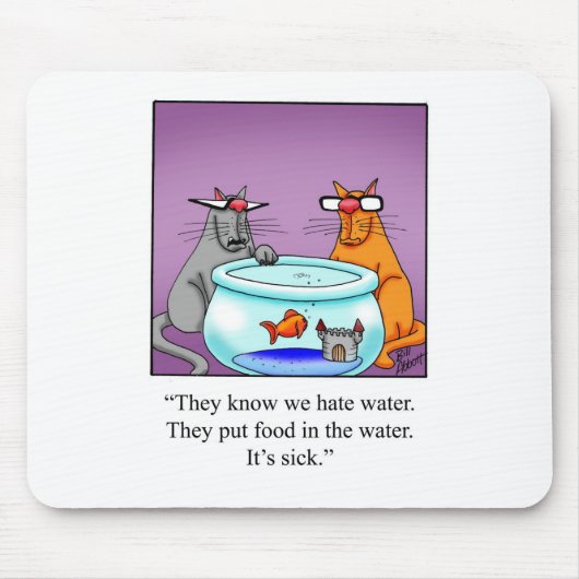 Funny Cats Cartoon cadeau! Muismat (Voorkant)