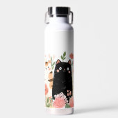 Funny Cats Cartoon Waterfles (Voorkant)