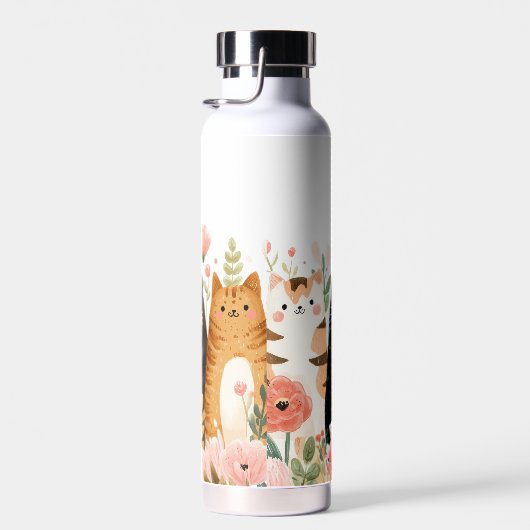 Funny Cats Cartoon Waterfles (Rechts)