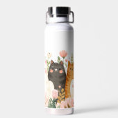 Funny Cats Cartoon Waterfles (Achterkant)