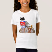 Funny Cats & Chocolate Milk Kinder T-shirt (Voorkant)