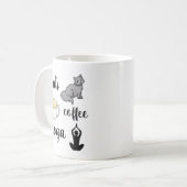 Funny Cats Coffee Yoga Lover Koffiemok (Voorkant links)