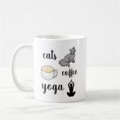 Funny Cats Coffee Yoga Lover Koffiemok (Links)