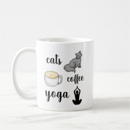 Funny Cats Coffee Yoga Lover Koffiemok