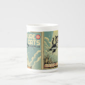 Funny cats comic book alien abduction sci-fi porselein kop (Voorkant)