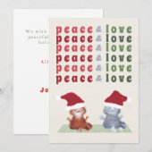 Funny Cats Couple Yoga Meditation Cute Kerstmis Feestdagenkaart (Voorkant / Achterkant)