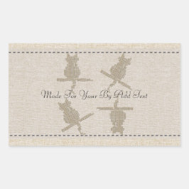 Funny Cats Crafster ambachten gemaakt voor u Stick Rechthoekige Sticker