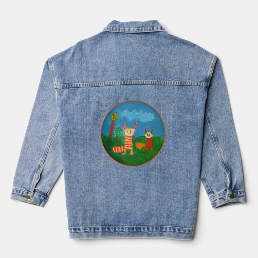 Funny Cats Denim Jacket (Achterkant)