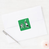 Funny Cats die cricket spelen Vierkante Sticker (Envelop)
