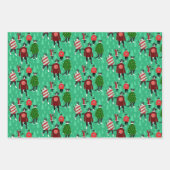 Funny Cats Draag kerstbeestjes Trio Inpakpapier Vel (Voorkant)