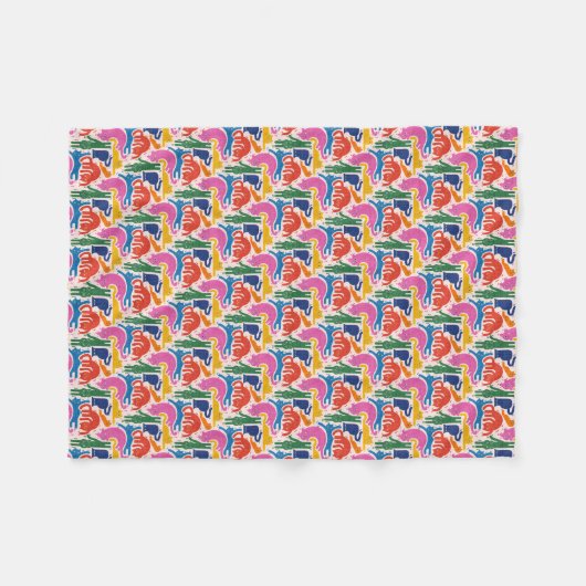 Funny cats fleece deken (Voorkant (Horizontaal))