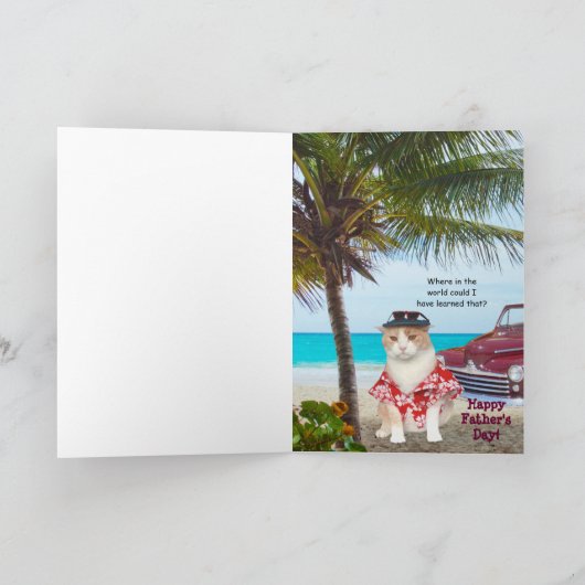 Funny Cats, Fun Loving Son, Vaderdag Kaart (Binnen)