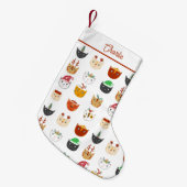 Funny Cats gepersonaliseerd Kleine Kerstsok (Voorkant (Hangend))