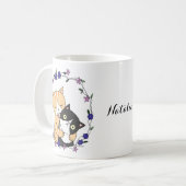 Funny Cats Ginger cat Tuxedo kat kat Koffiemok (Voorkant links)