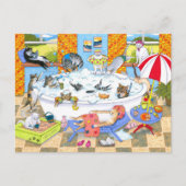 Funny Cats in Bath 601 Briefkaart (Voorkant)