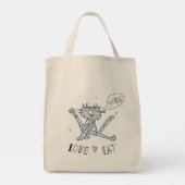 Funny Cats in Cute Style Tote Bag (Achterkant)