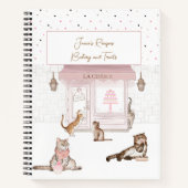 Funny Cats in een Bakery Recipe Book Notitieboek (Voorkant)