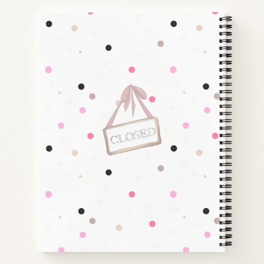 Funny Cats in een Bakery Recipe Book Notitieboek (Achterkant)