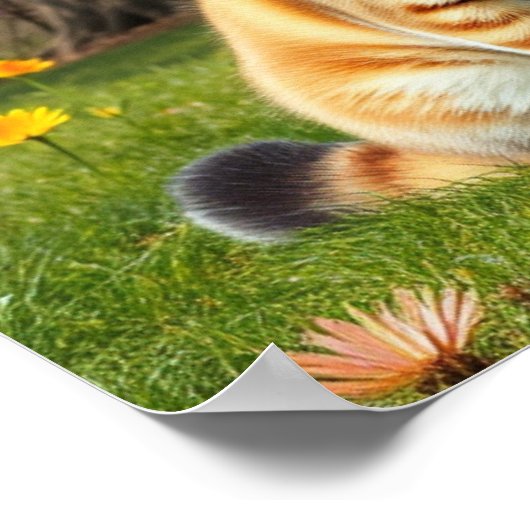 Funny Cats in Preppy Spring Attire and Hats Poster (Hoek)