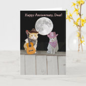  Funny Cats Jubileum Kaart (Gele Bloem)