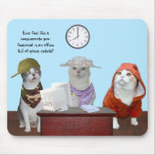 Funny Cats/Katten Kantoor Co-Workers Mousepad Muismat (Voorkant)