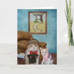 Funny Cats/Katten Vaderdag Kaart