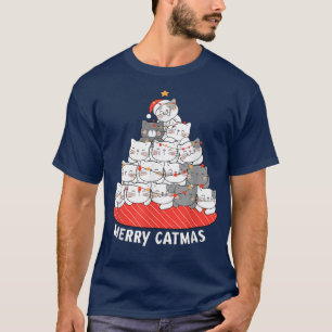 Funny Cats Kerstbomen T-shirt Ornament Decor Gifts