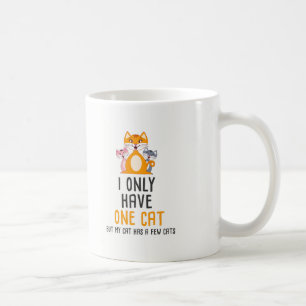 Funny Cats Lovers Gift - ik heb maar één kat maa Koffiemok