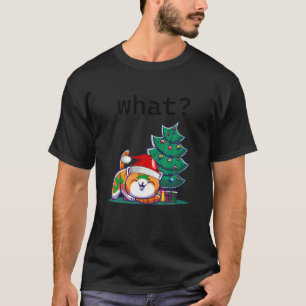 Funny Cats Lovers Shirt Kat Kerstboom Lichten