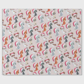 Funny Cats Merry Xmas  Kerstmis Cadeaupapier (Vlak)