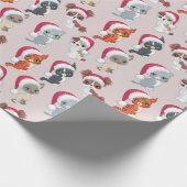 Funny Cats Merry Xmas  Kerstmis Cadeaupapier (Hoek)