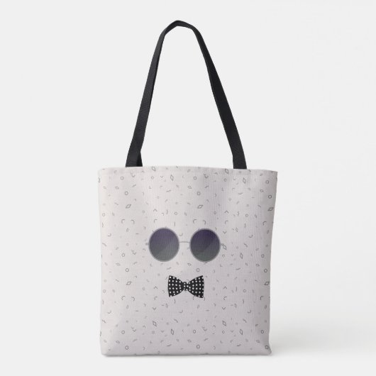 Funny Cats met Glasses All-Over-Print Canvas tas (Achterkant)